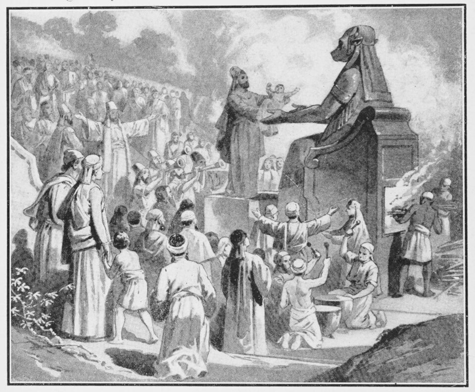 A later artists imagining from a printed book of Bible pictures