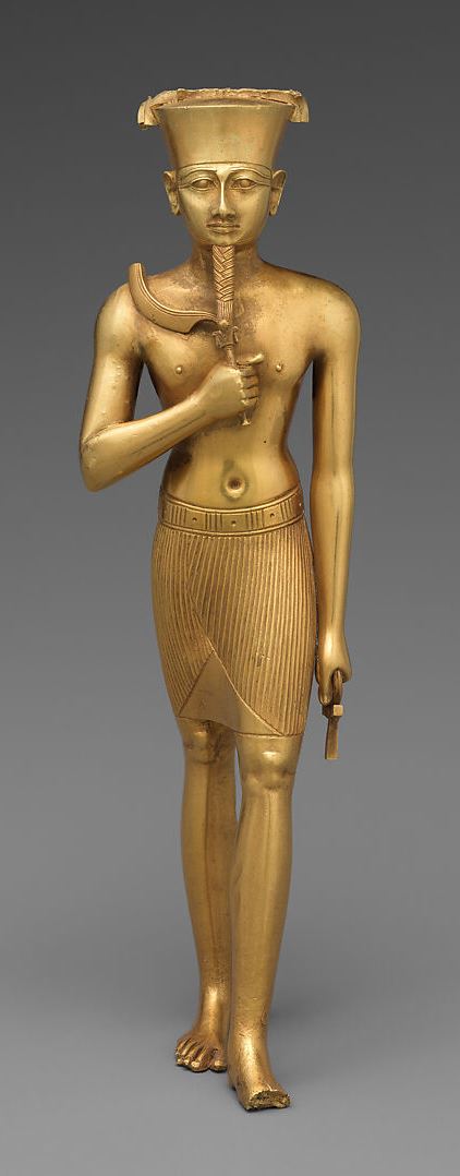 Statuette of Amun, gold, about 945 to 721 B
