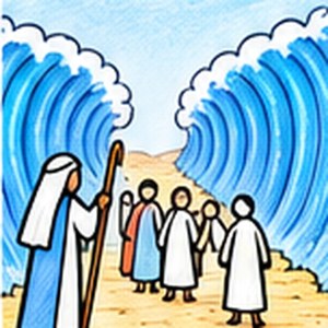 Through the sea