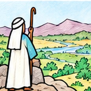 Moses sees the land
